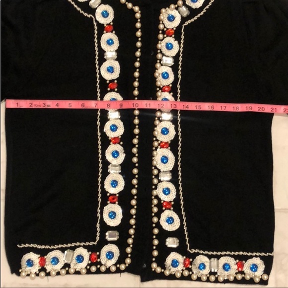 Sequin & Pearl Embellished Cardigan - Picture 6 of 7